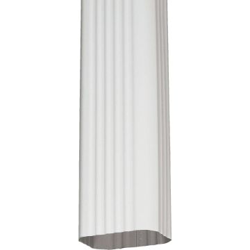 Spectra Metals 3 In. x 4 In. White Aluminum Downspout