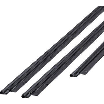 M-D Building Products 36 In. x 84 In. Black Flat-design Aluminum and Vinyl Screw-on Top and Sides Door Seal Kit
