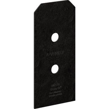 Simpson Strong-Tie Outdoor Accents Avant Collection 4x ZMAX, Black Post Base Side Plate (2-Count)