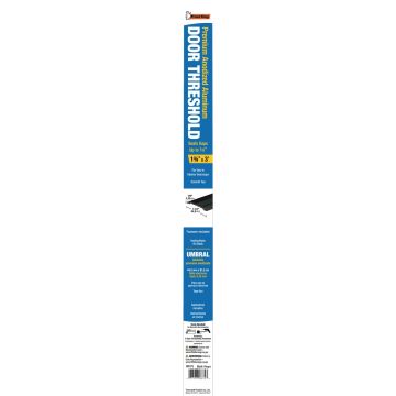 Frost King 36 In. x 1-3/4 In. x 1/8 In. Black Aluminum Threshold