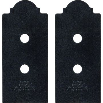 Simpson Strong-Tie Outdoor Accents Mission Collection ZMAX 4x Black Post Base Slide Plate (2-Pack)