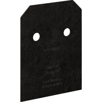 Simpson Strong-Tie Outdoor Accents Avant Collection 6x ZMAX Black Post Base Side Plate (2-Count)