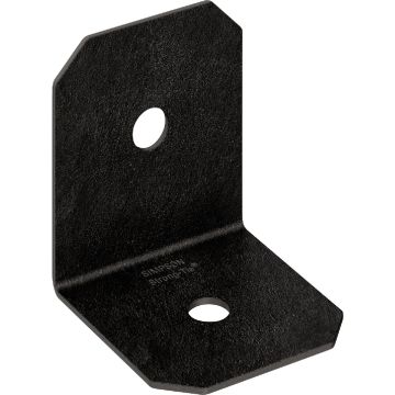 Simpson Strong-Tie Outdoor Accents Avant Collection ZMAX Black Powder-Coated 4 x 90 Deg. 12 Ga. Framing Angle