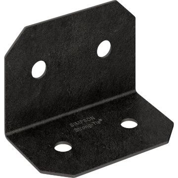 Simpson Strong-Tie Outdoor Accents Avant Collection ZMAX 6X 90 Deg. 12 ga Black Framing Angle