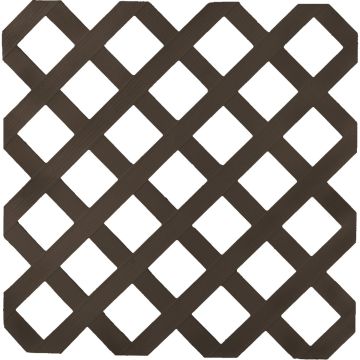 Deckorators 4 Ft. W x 8 Ft. L x 1/8 In. Thick Dark Brown Vinyl Lattice Panel