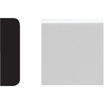 Royal 1/4 In. x 3/4 In. x 8 Ft. White PVC Screen Molding