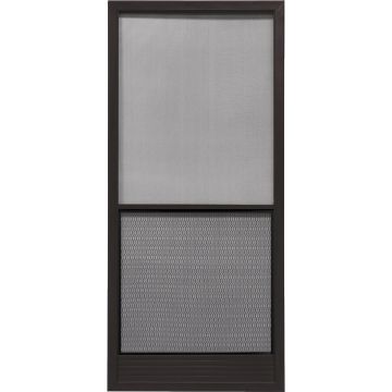Precision Screen Capri 32 In. W x 80 In. H x 7/8 In. Thick Bronze Steel Screen Door
