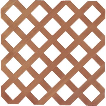 Deckorators 4 Ft. W x 8 Ft. L x 1/8 In. Thick Redwood Vinyl Lattice Panel