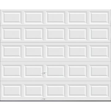Holmes Bronze Series 10 Ft. W x 8 Ft. H White Steel Garage Door w/EZ-Set Torsion Spring