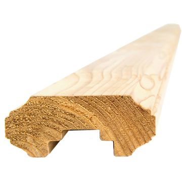 Real Wood Products 2 In. x 4 In. x 6 Ft. Western Red Cedar Fluted Deck Handrail
