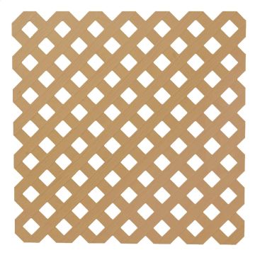 Deckorators 4 Ft. W x 8 Ft. L x 1/8 In. Thick Cedar Colored Vinyl Privacy Lattice Panel