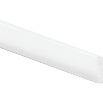 Inteplast Building Products 2-1/2 In. x 8 Ft. Crystal White Polystyrene Flat Molding