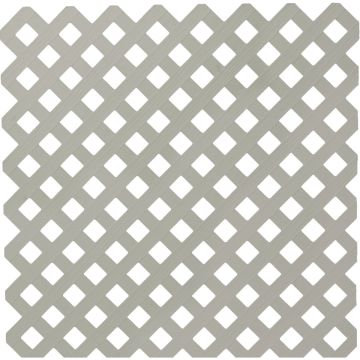 Deckorators 4 Ft. W x 8 Ft. L x 1/8 In. Thick Gray Vinyl Privacy Lattice Panel