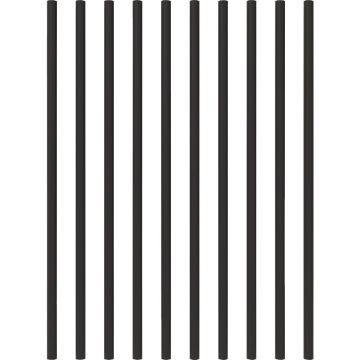Fortress Building Products 26 In. x 3/4 In. Black Sand Galvanized Steel Round Railing Baluster (10-Pack)