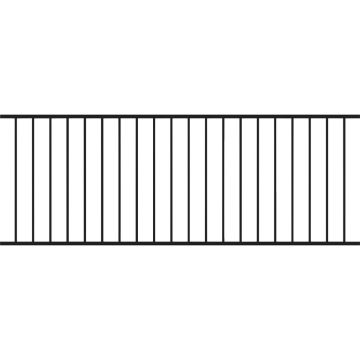 Fortress Building Products Fe26 34 In. H x 8 Ft. L Black Sand Galvanized Steel Railing Panel