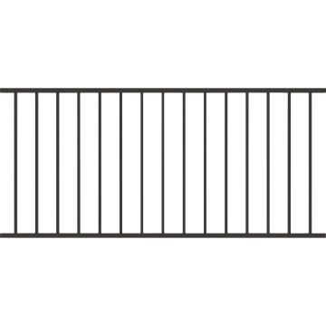 Fortress Building Products Fe26 34 In. H x 6 Ft. L Black Sand Galvanized Steel Railing Panel