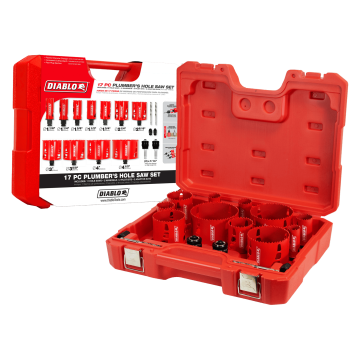 Diablo Tools 17 pc Bi-Metal Hole Saw Set for Plumbers