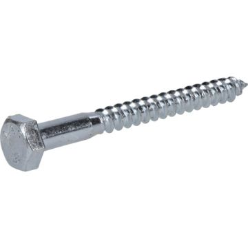 Hex Lag Screw 1/4x2-1/2 Zinc