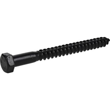 Blk Ext Hex Lag 3/8x4