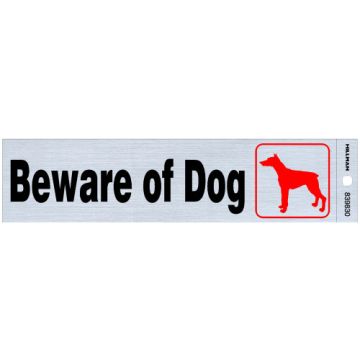 2x8 Beware Of Dog Black/Red