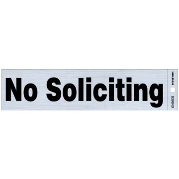 2x8 No Soliciting Nickel Black