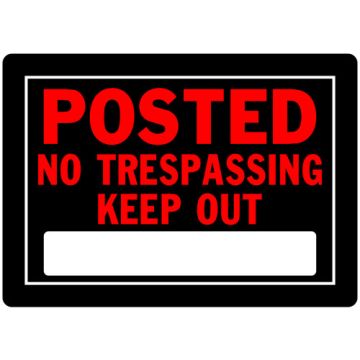 10x14 Al Postd Keep Out
