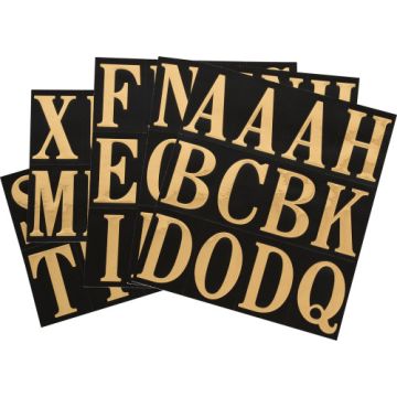 Hillman Adhesive Letter Pack Black and Gold (2")