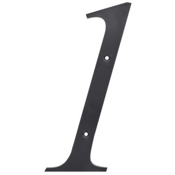6" Plastic Hse Number "1" Blk