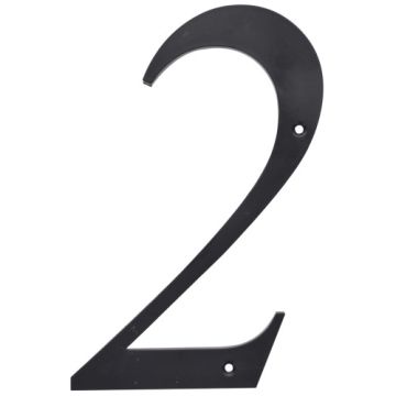 6" Plastic Hse Number "2"  Blk