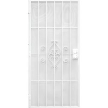 Precision Regal 36 In. W x 80 In. H White Steel Security Door