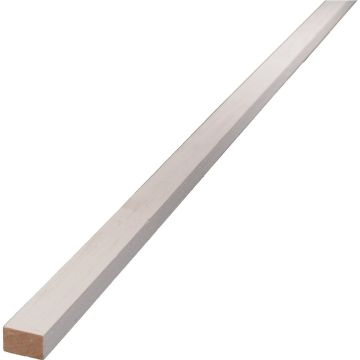 Alexandria Moulding 1/2 In. W. x 3/4 In. H. x 8 Ft. L. White Finger Joint Pine Flat Molding