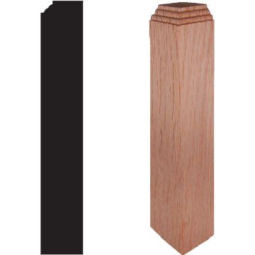 House of Fara 1 In. x 1 In. x 6 In. Solid Red Oak Inside Corner Block