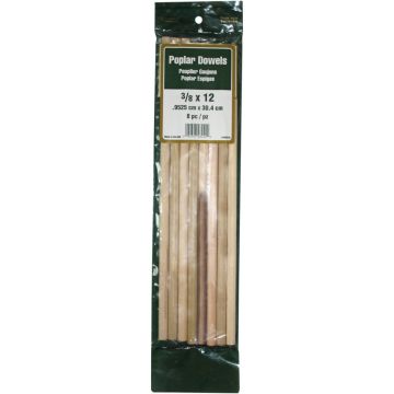Madison Mill 3/8 In. x 12 In. Poplar Dowel Rod (8 Pieces)