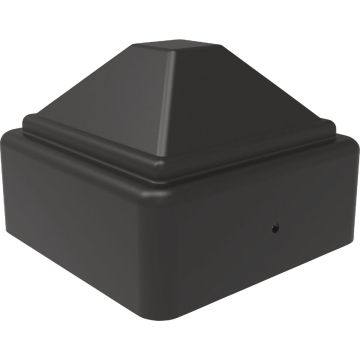 Fortress Building Products Fe26 3 In. x 3 In. Black Sand Galvanized Steel Post Cap