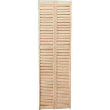 Alexandria Moulding 36 In. W. x 80 In. H. Natural Pine Bi-Fold Door