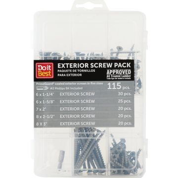 Do it Best Exterior Steel Screw Assortment Kit (115 Pcs.)