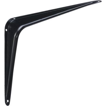 National Hardware 8 In. D. x 10 In. H. Black Steel Shelf Bracket