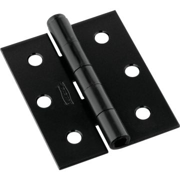 National Hardware 3 In. Square Corner Black Screen Door Hinge (2-Pack)