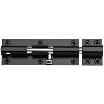 National Hardware 6 In. Black Heavy Barrel Bolt