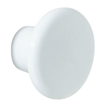 Amerock Everyday Heritage Round White Plastic Cabinet Knob
