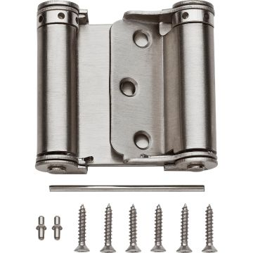 National Hardware 3 In. Satin Nickel Double-Acting Spring Door Hinge