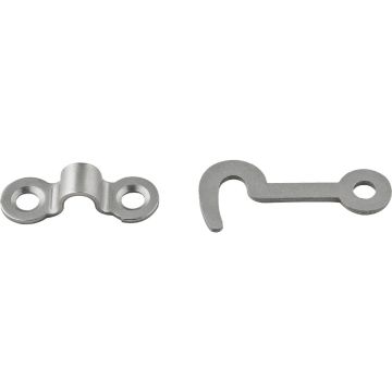 National Hardware Satin Nickel Decorative Hook and Staple (2 Count)