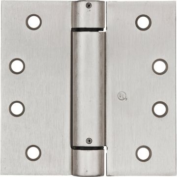 National Hardware 4 In. Satin Nickel Square Spring Door Hinge