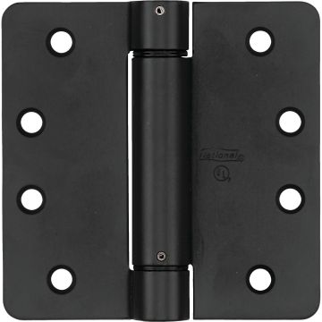 National Hardware 4 In. Oil Rubbed Bronze 5/8 In. Radius Spring Door Hinge