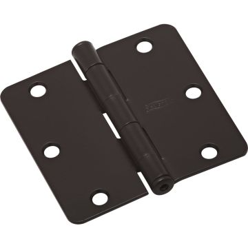 National Hardware 3 In. Oil Rubbed Bronze 1/4 In. Radius Door Hinge