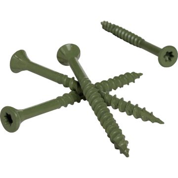 Hillman Deck Plus #10 x 3 In. Star Drive Flat-Head Green Deck Screw (1550 Ct.)