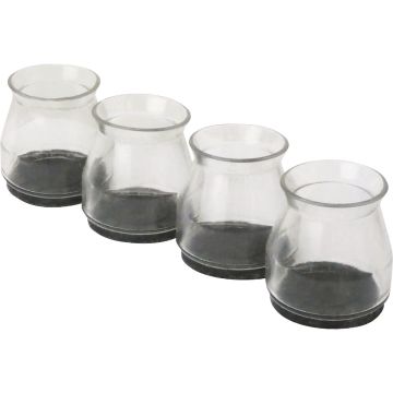 Super Sliders 1 In. Round Felt Silicone Furniture Leg Tips (8-Pack)