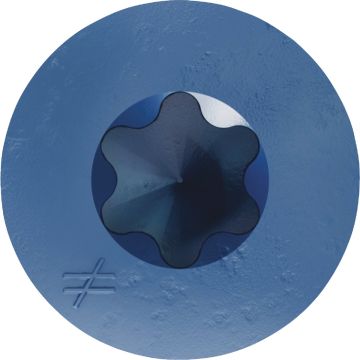 Titen Turbo  3/16 in. x 1-1/4 in. 6-Lobe Flat-Head Concrete and Masonry Screw, Blue (25-Qty)