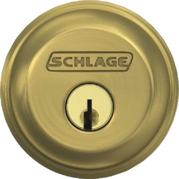 Schlage Satin Brass Single Cylinder Deadbolt