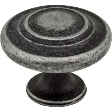 Elements Arcadia 1-5/16 In. Diameter Distressed Antique Silver Round Cabinet Knob
